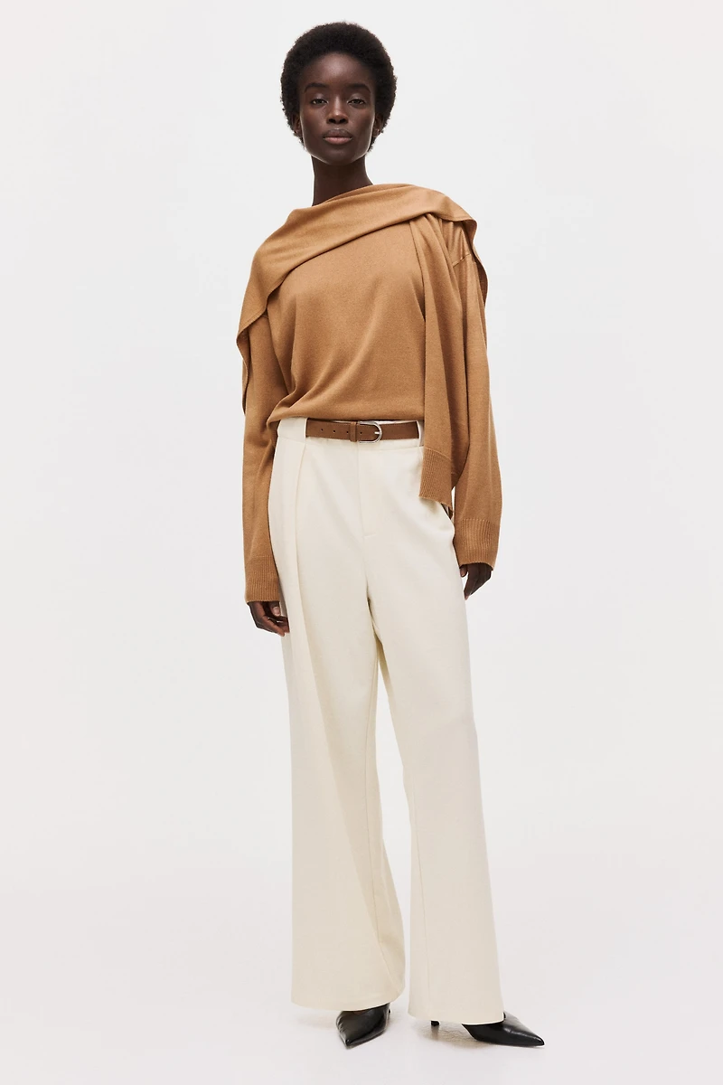 Belted Ponte Pants