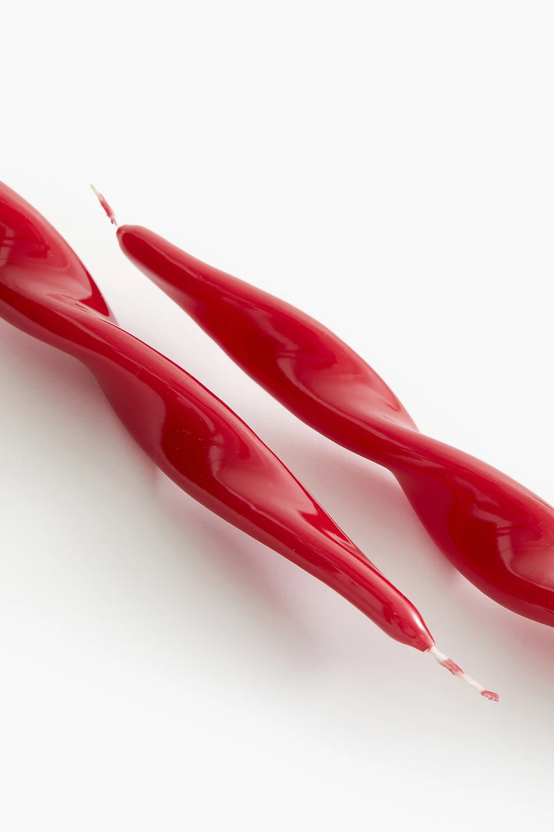 2-pack Spiral Taper Candles