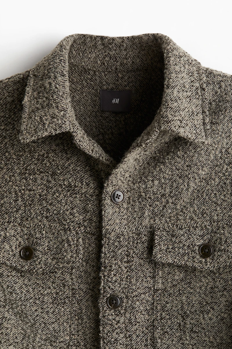 Regular Fit Wool-Blend Overshirt