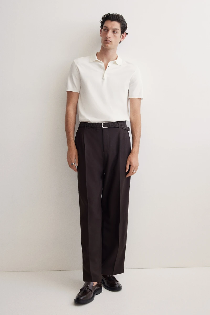 Regular-Fit Fine-Knit Polo Shirt
