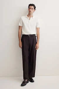 Regular-Fit Fine-Knit Polo Shirt