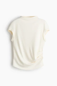 Draped Fine-Knit Top