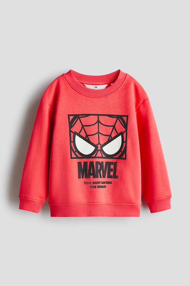 Sweatshirt with Printed Motif