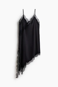 Lace-Trimmed Asymmetric Nightgown