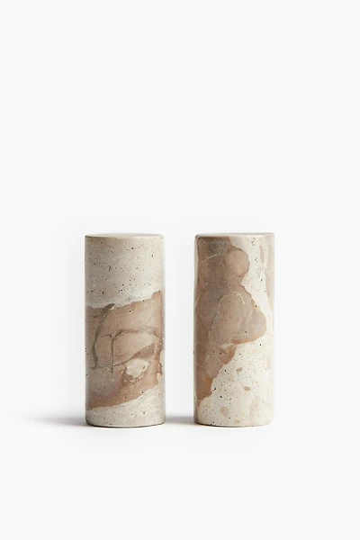 Marble Salt and Pepper Shakers