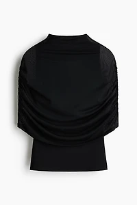 Cape-Detail Jersey Top