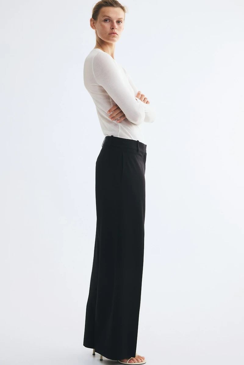 Wide-Leg Dress Pants