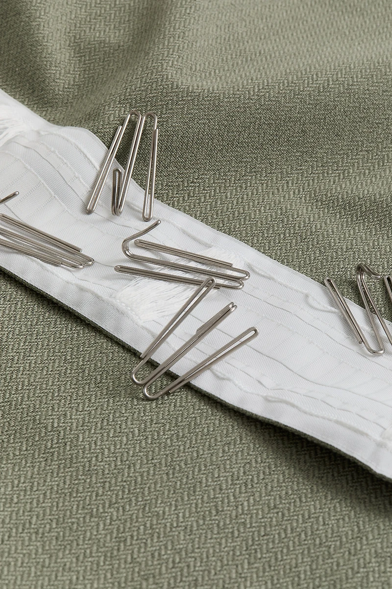 2-Pack Blackout Herringbone Curtain Panels