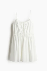 Robe en popeline avec détails noués