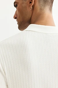 Polo classique en tricot torsadé