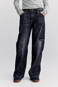 Wide Leg Cargo Jeans
