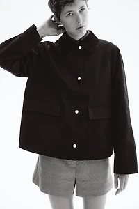Jacket with Corduroy Collar