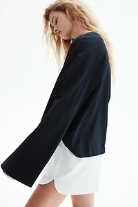 Long-Sleeved Cotton Top