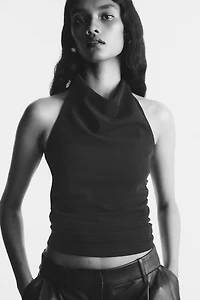 Draped Halterneck Top