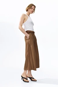 Belted Twill Culottes