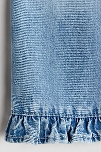 Ruffle-Trimmed Cotton Pants