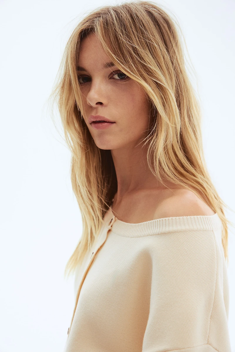 Off-the-Shoulder Cardigan