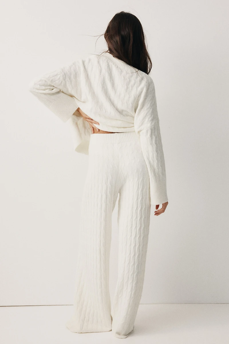 Cable-Knit Pants