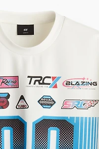 Loose-Fit Long-Sleeved Mesh Shirt