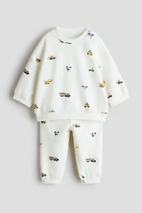 2-Piece Printed Sweatshirt and Joggers Set