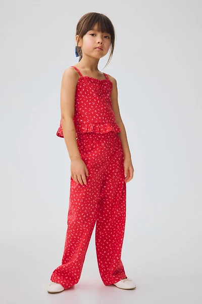 2-Piece Ruffle-Trimmed Seersucker Set