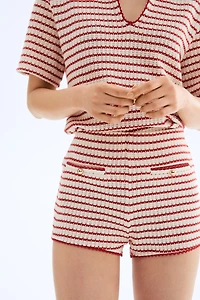 Textured-Knit Shorts