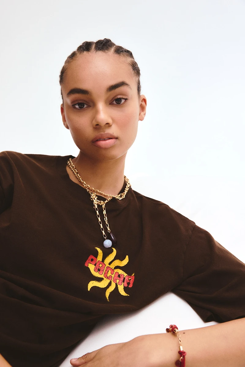 Oversized T-Shirt with Printed Motif