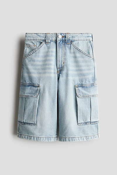 Short cargo en denim