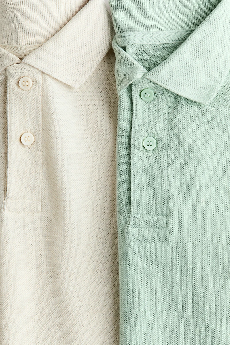 2-Pack Cotton Piqué Polo Shirts