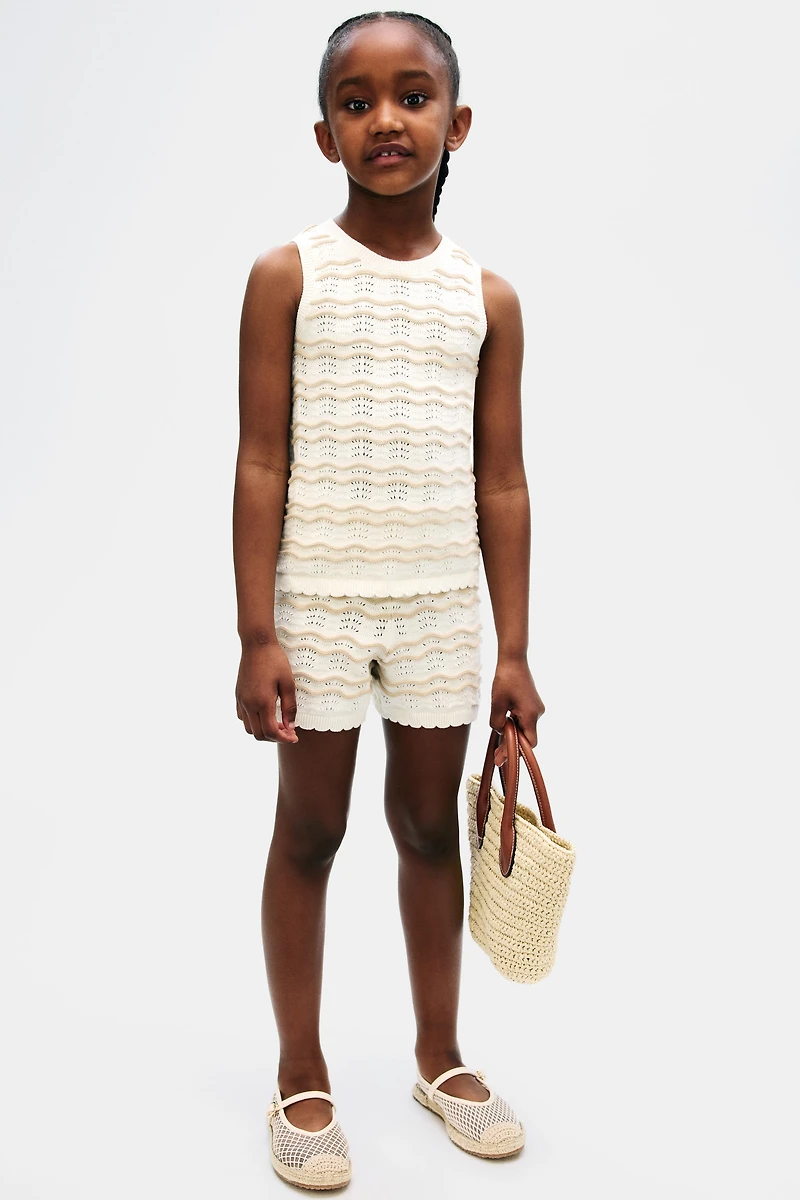 Ensemble 2 pièces en tricot pointelle