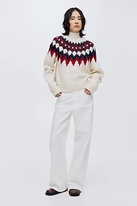 Jacquard-Knit Sweater