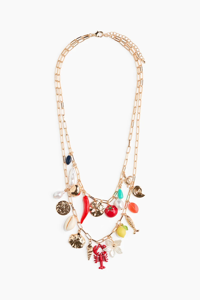 Double-Strand Charm Necklace
