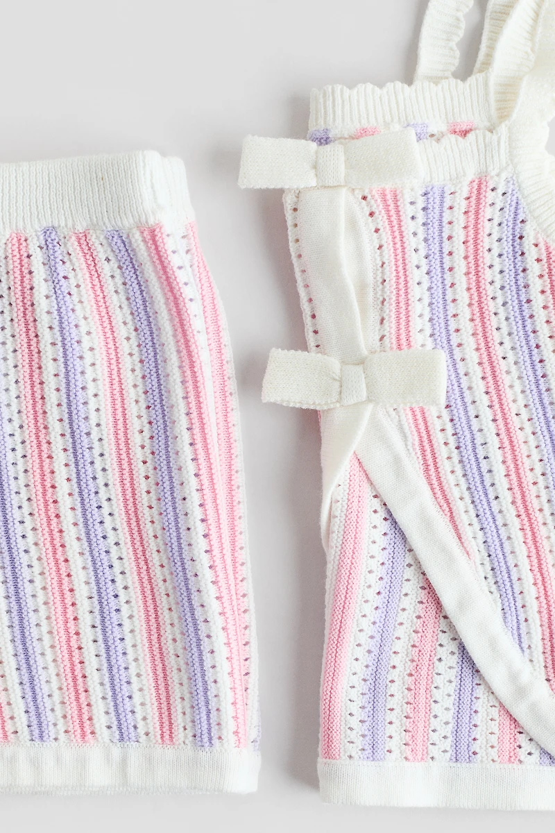 Ensemble 2 pièces en tricot texturé