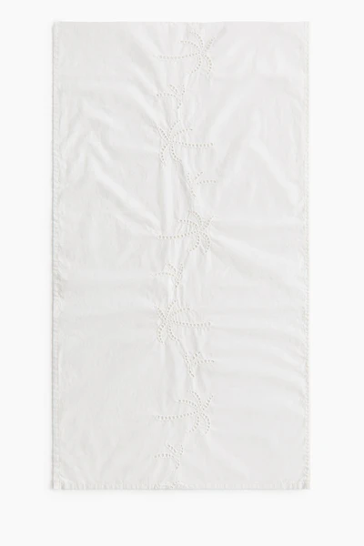 Table Runner with Eyelet Embroidery