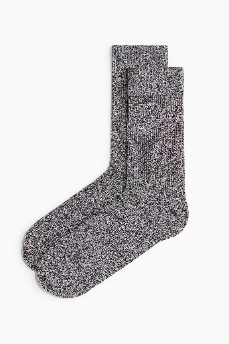 Rib-Knit Socks