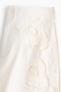 Eyelet-Embroidered Pants