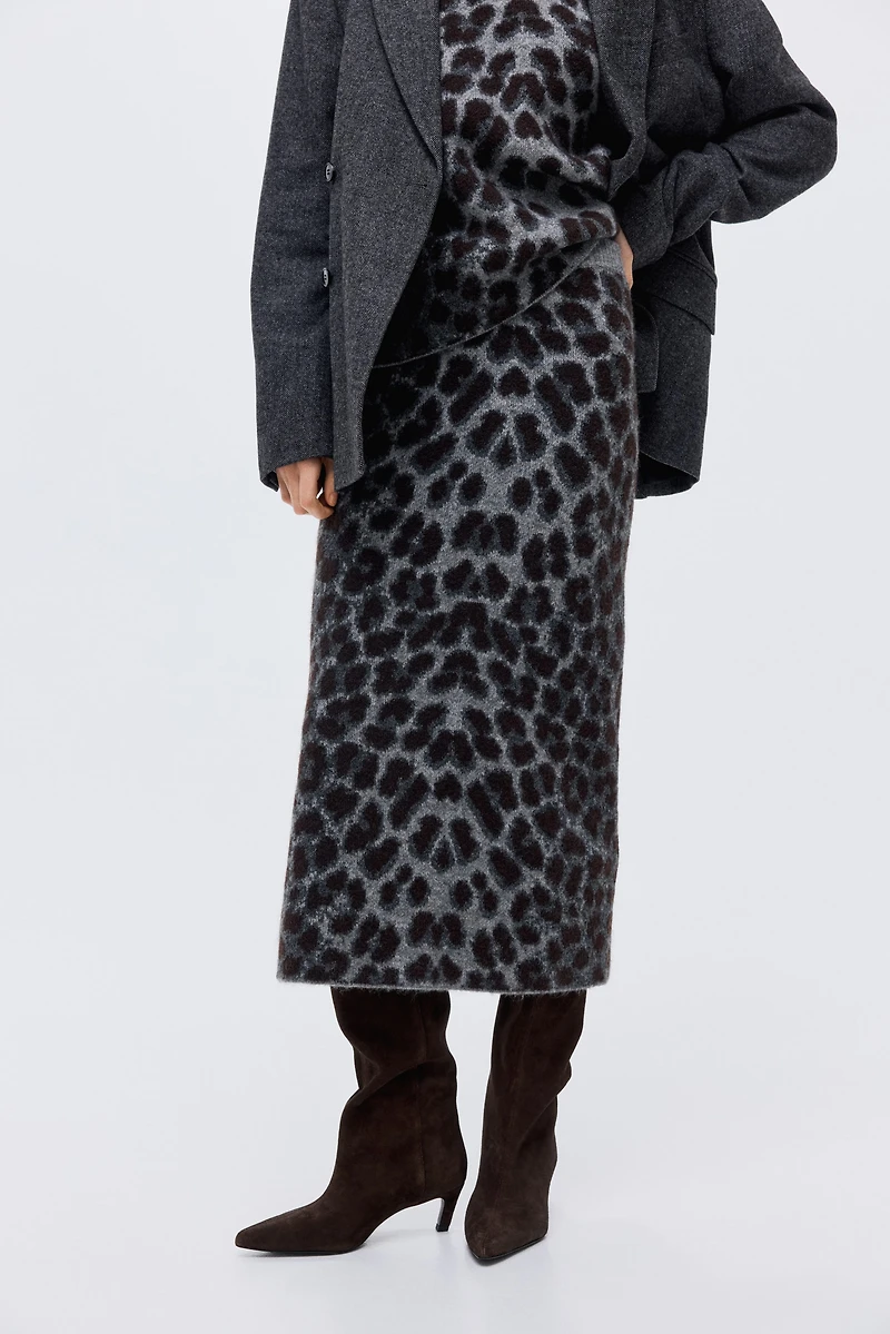 Jupe en tricot jacquard