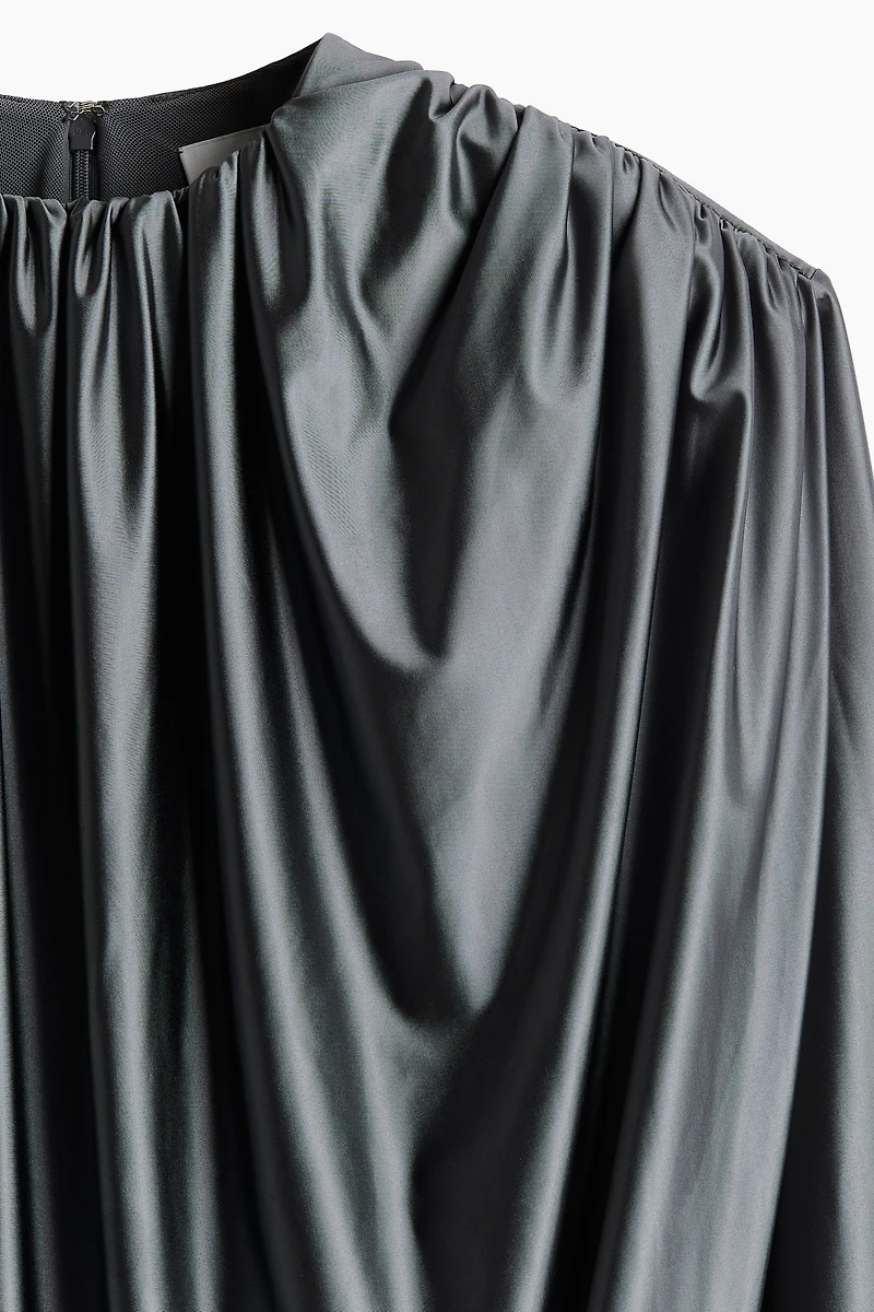 Shiny Draped Dress