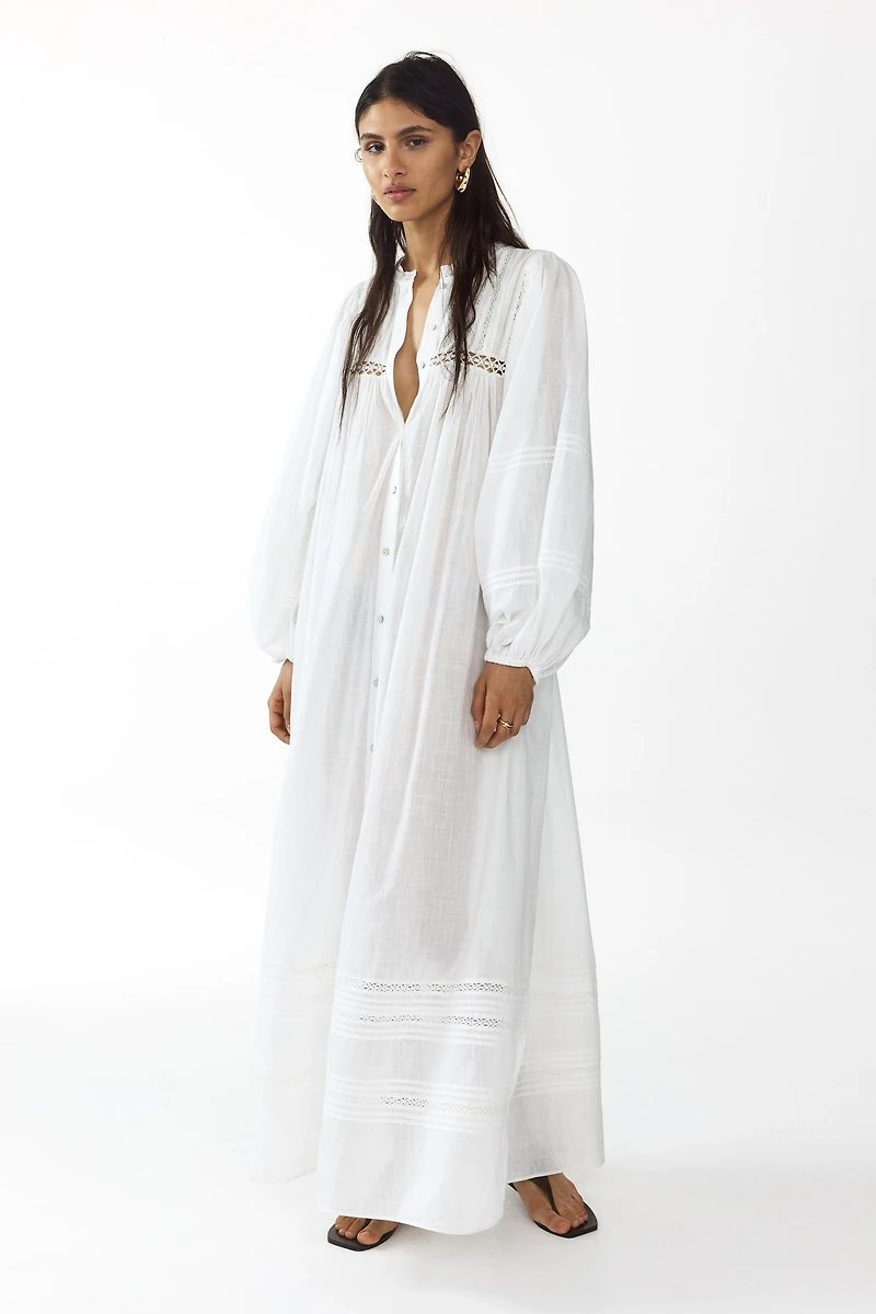 Oversized Tie-Belt Tunic Dress