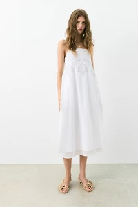 Embroidered Strappy Dress