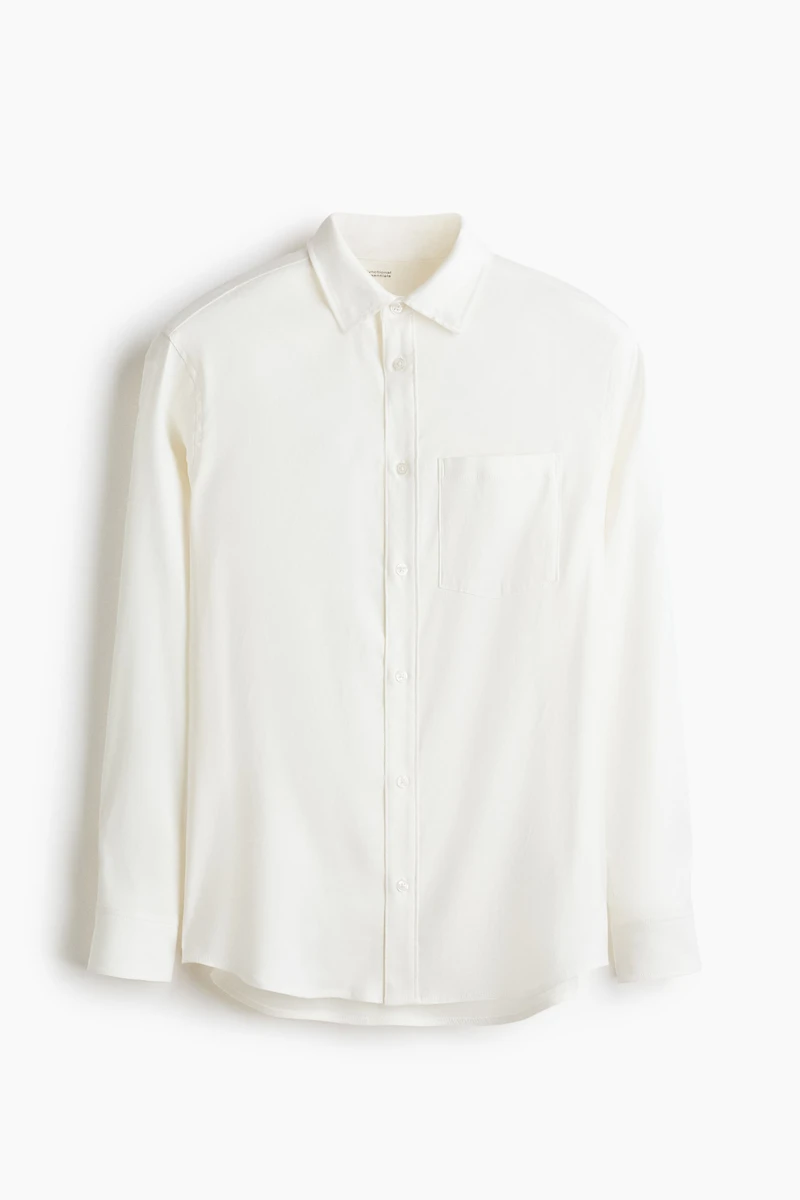 Easy Care Regular-Fit Linen-Blend Shirt