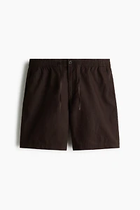 Regular-Fit Linen-Blend Shorts