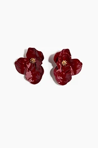 Flower-Shaped Statement Earrings