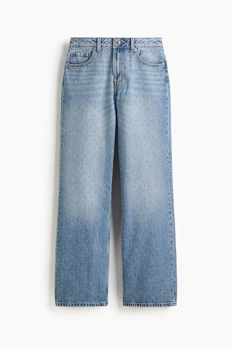 Wide High Studded Jeans