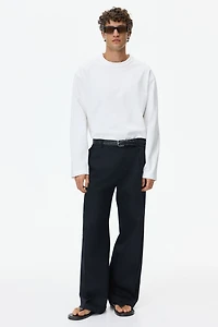 Loose-Fit Linen-Blend Pants
