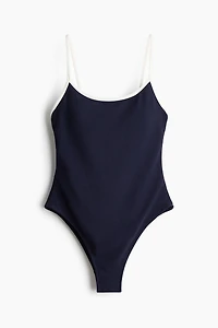 Padded-Cup High-Leg Swimsuit