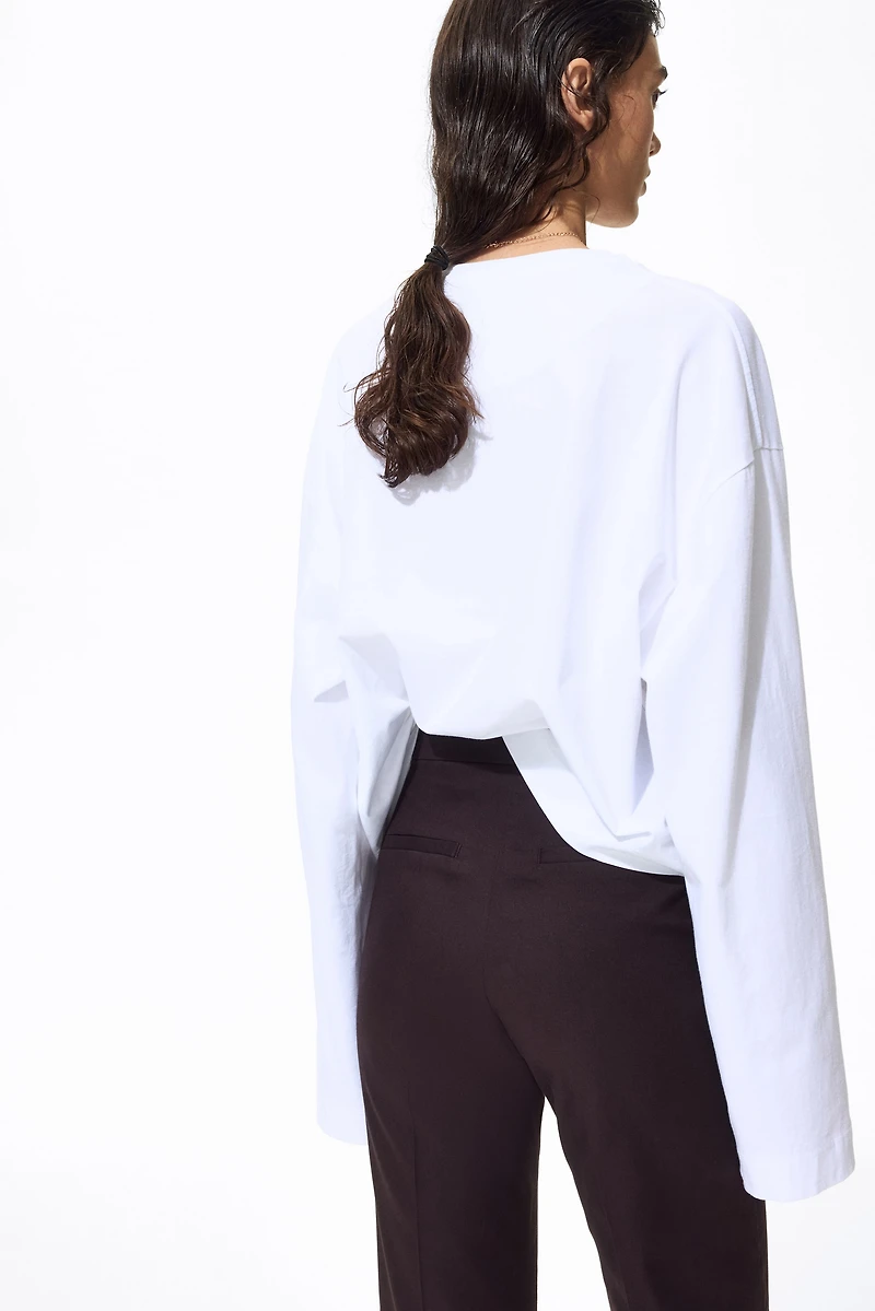 Linen-Blend Dress Pants