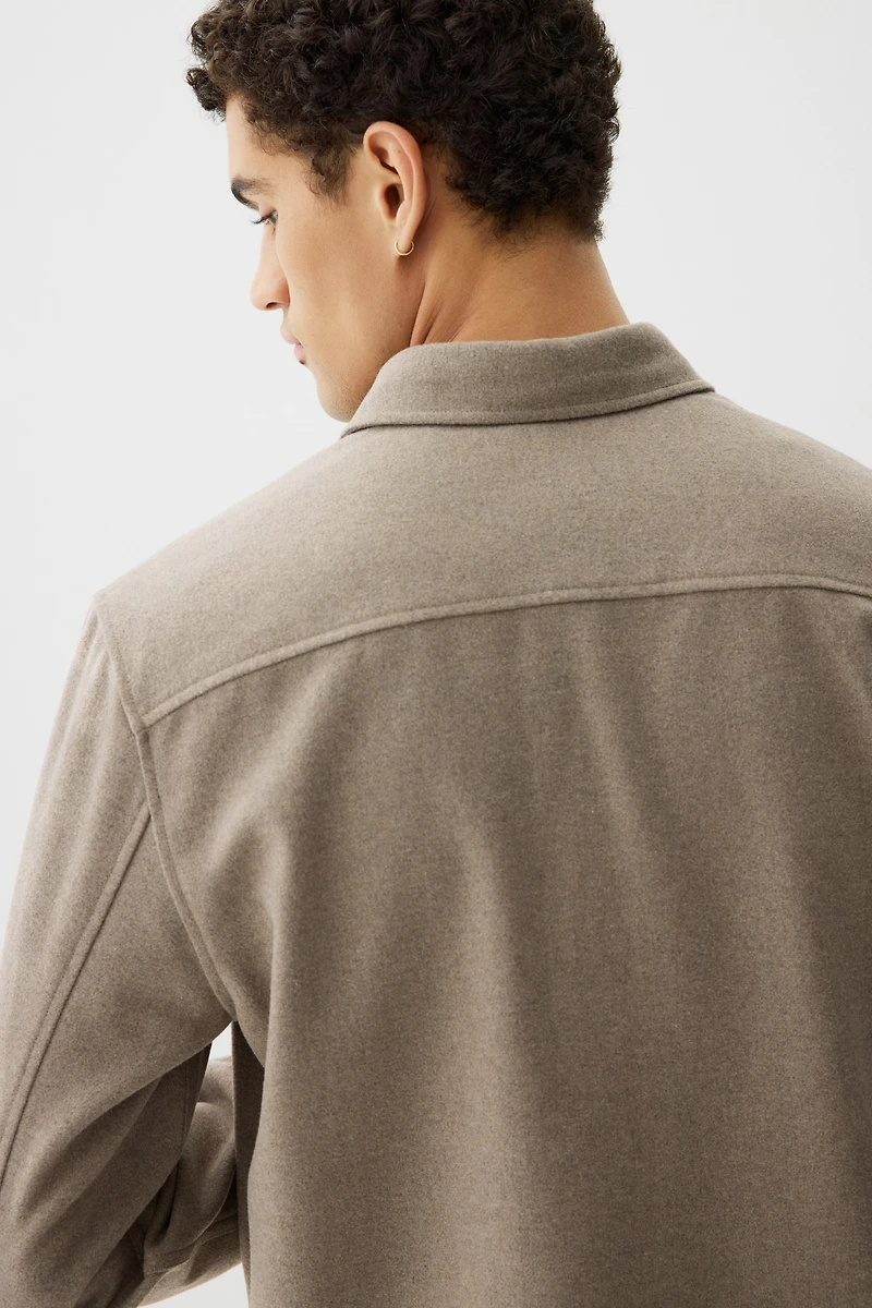 Regular Fit Felted Overshirt
