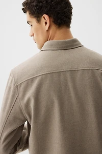 Regular Fit Felted Overshirt