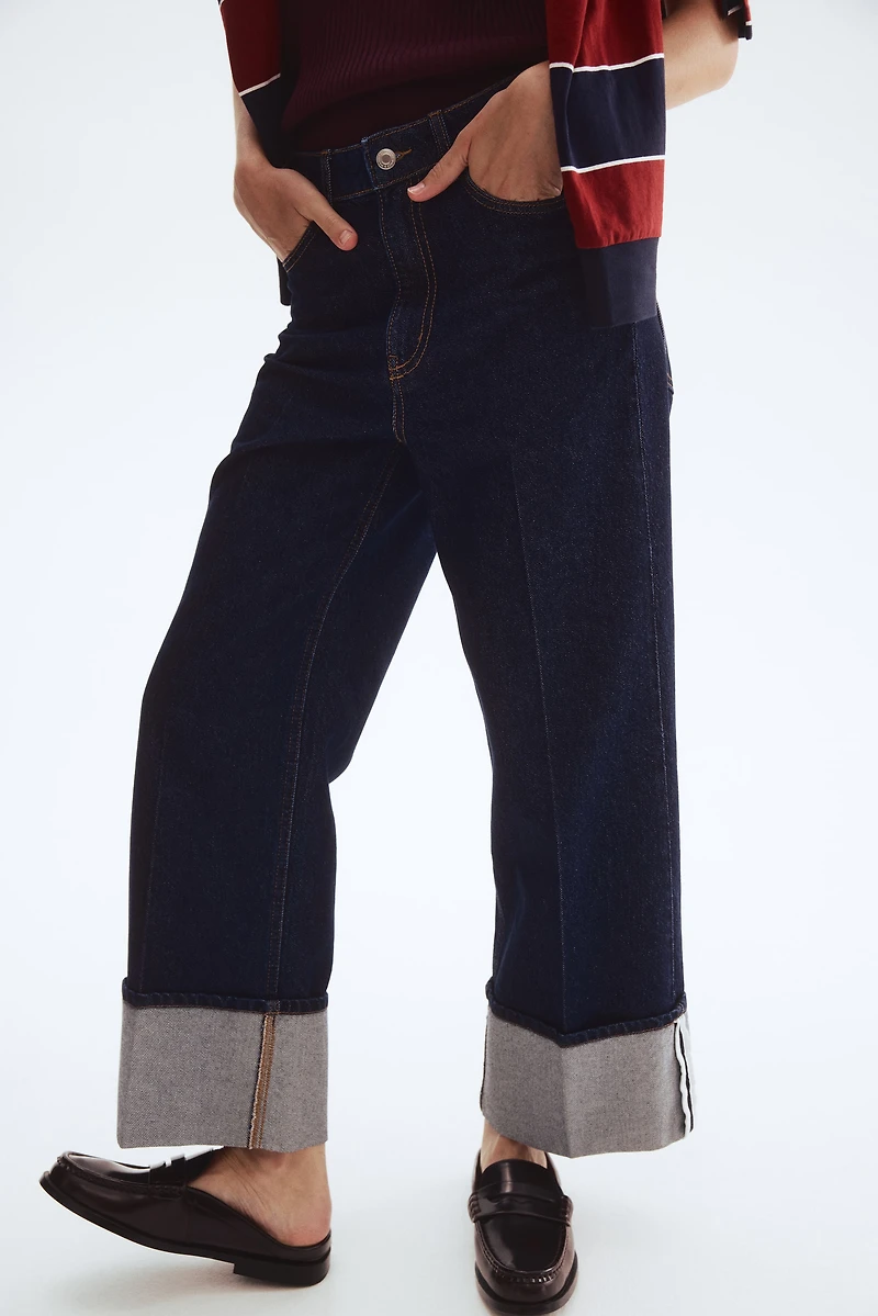Wide High Ankle Jeans